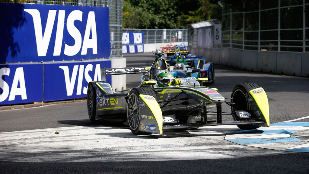 Gewinner der ersten Formel E-Saison Nelson Piquet im Battersea Park beim London ePrix